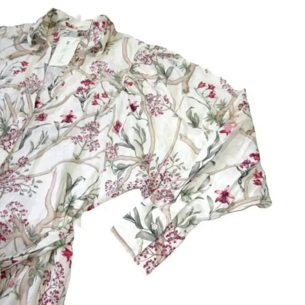 NWT Johanna Ortiz x H&M Oversized Linen Shirt Dress in Natural White Orchid M - Image 6