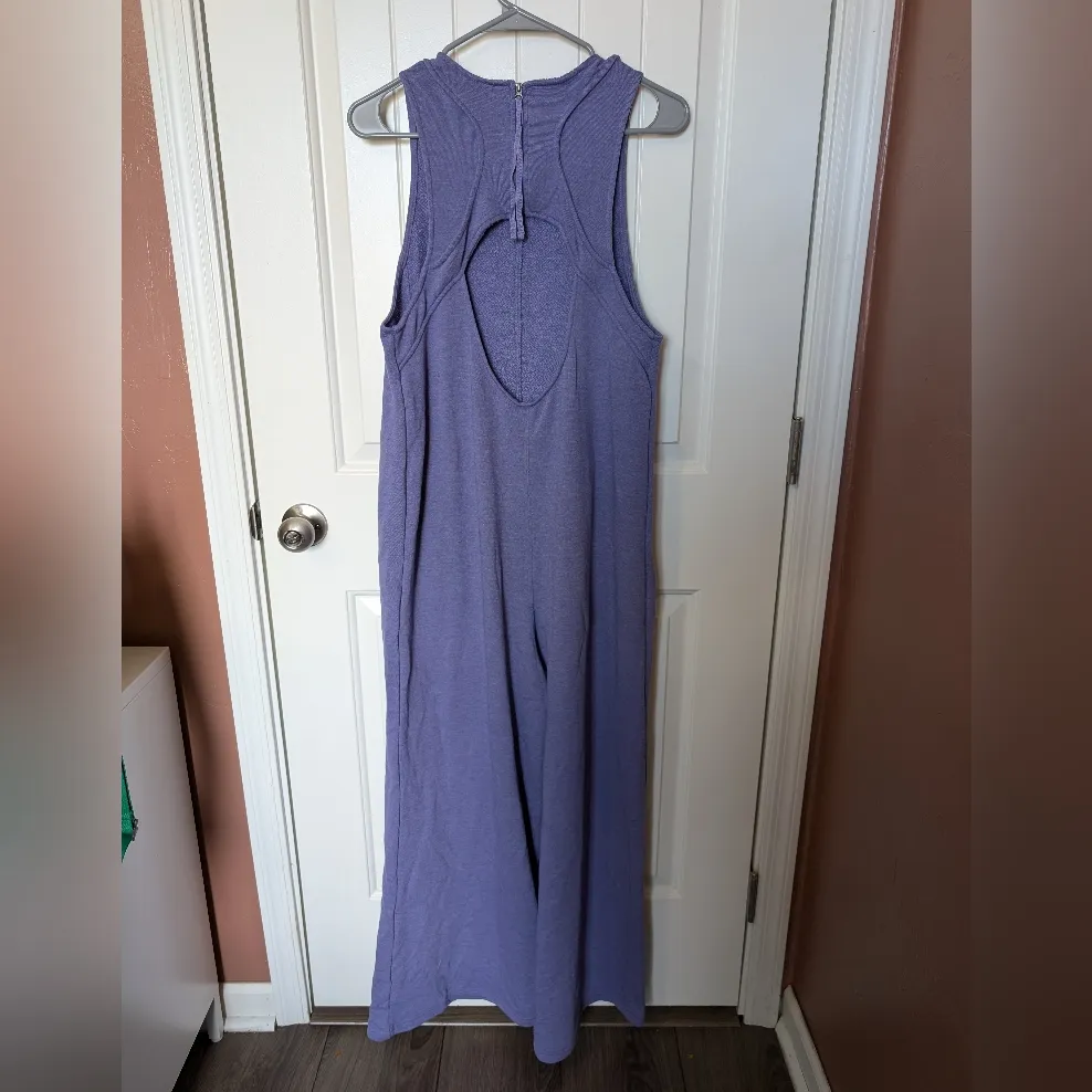 NWOTS FREE PEOPLE Movement Knit Cotton Blend Jumpsuit Onesie Purple S/P - Image 2
