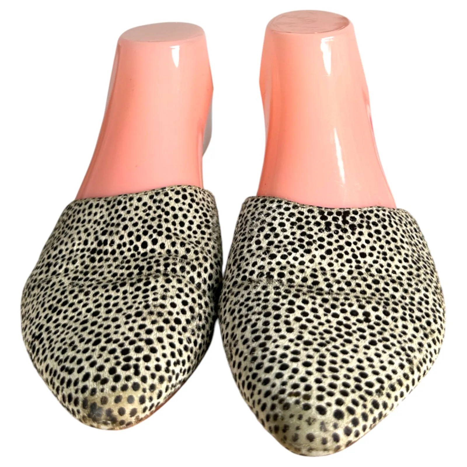 Madewell Remi Mule Leopard Calf Hair Mules Slip On Women's Size 6.5 - READ - Image 5