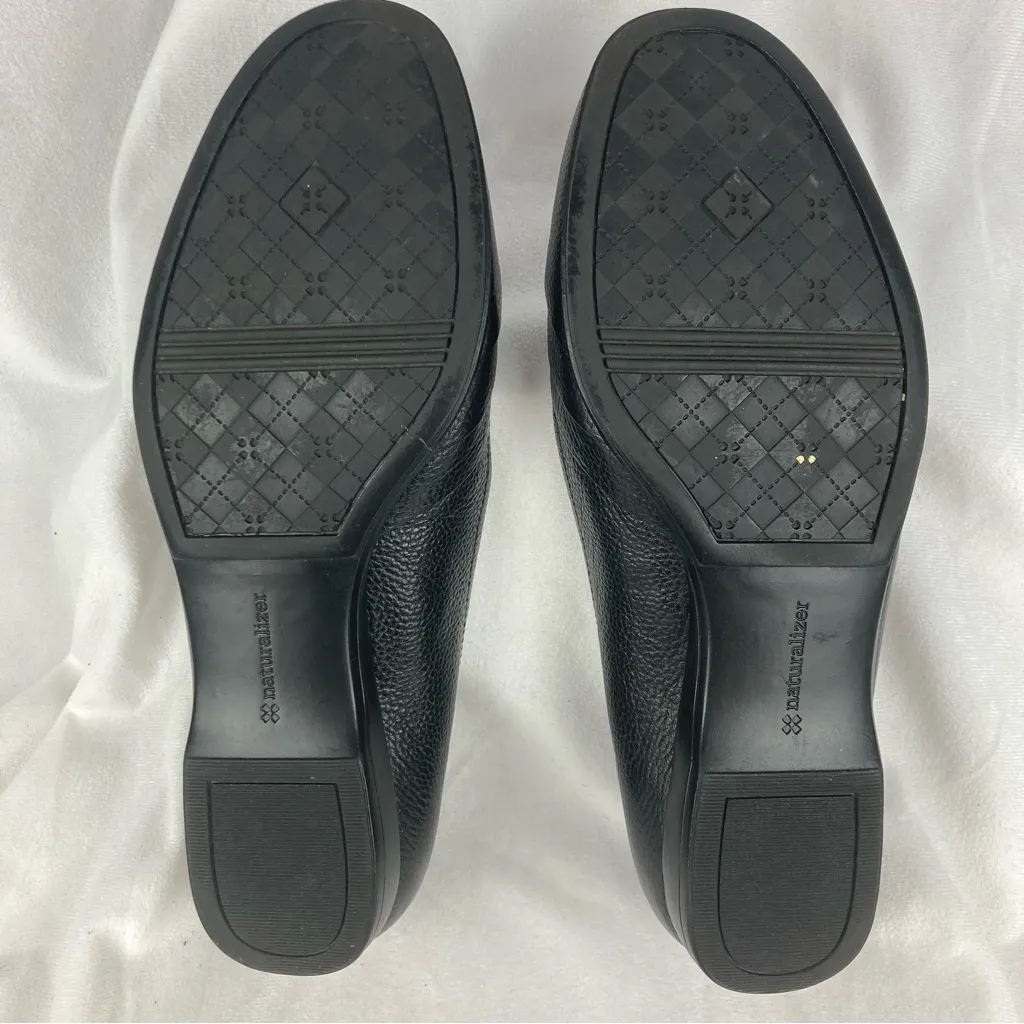 Naturalizer Jaye Women's Black Leather Slip-on Flat Pumps Size 7.5 - Image 7