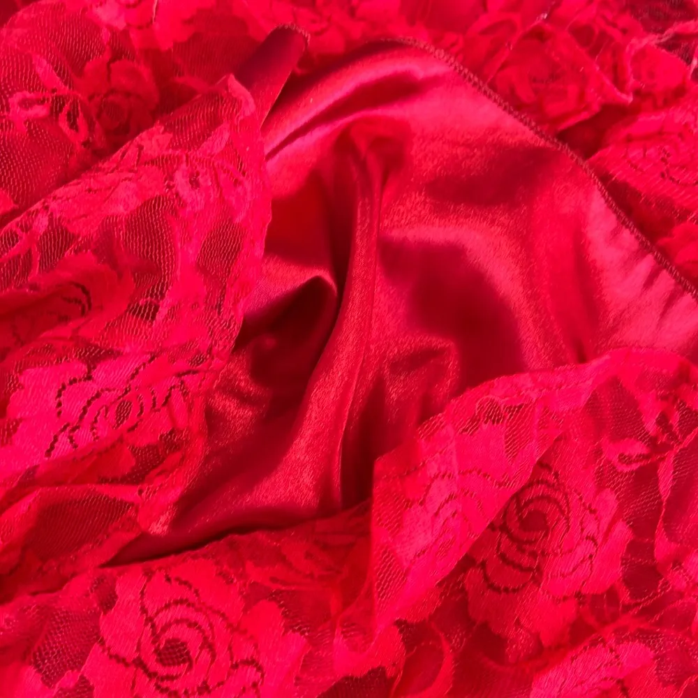 Vintage Gothic Prom Dress Red - Image 7