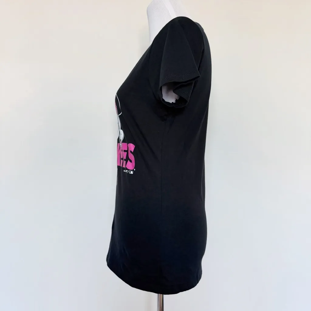 Disney Minnie Mouse New York Go Yankees Women’s Shirt Size Small Top Black Pink - Image 5