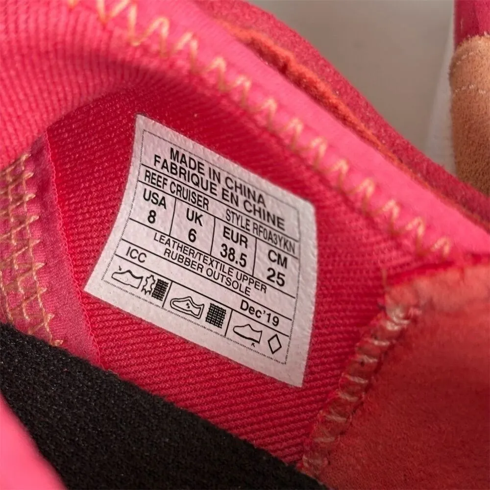 Reef Women's Low-Top Sneakers Red Size 8 Lightweight Breathable Casual - Image 6