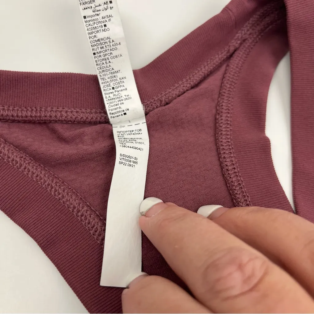 Athleta‎ Athletic Tank Tops Womens Size Large Green Pink Stretch Outdoor *FLAW - Image 5