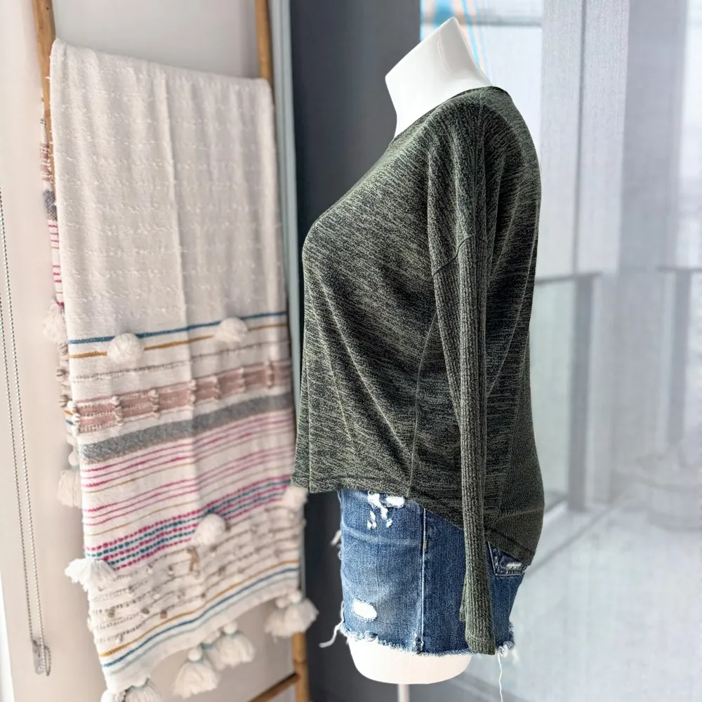 Rag & Bone Green Crewneck Long Sleeve Oversized Pullover Tee Women’s Size Small - Image 3