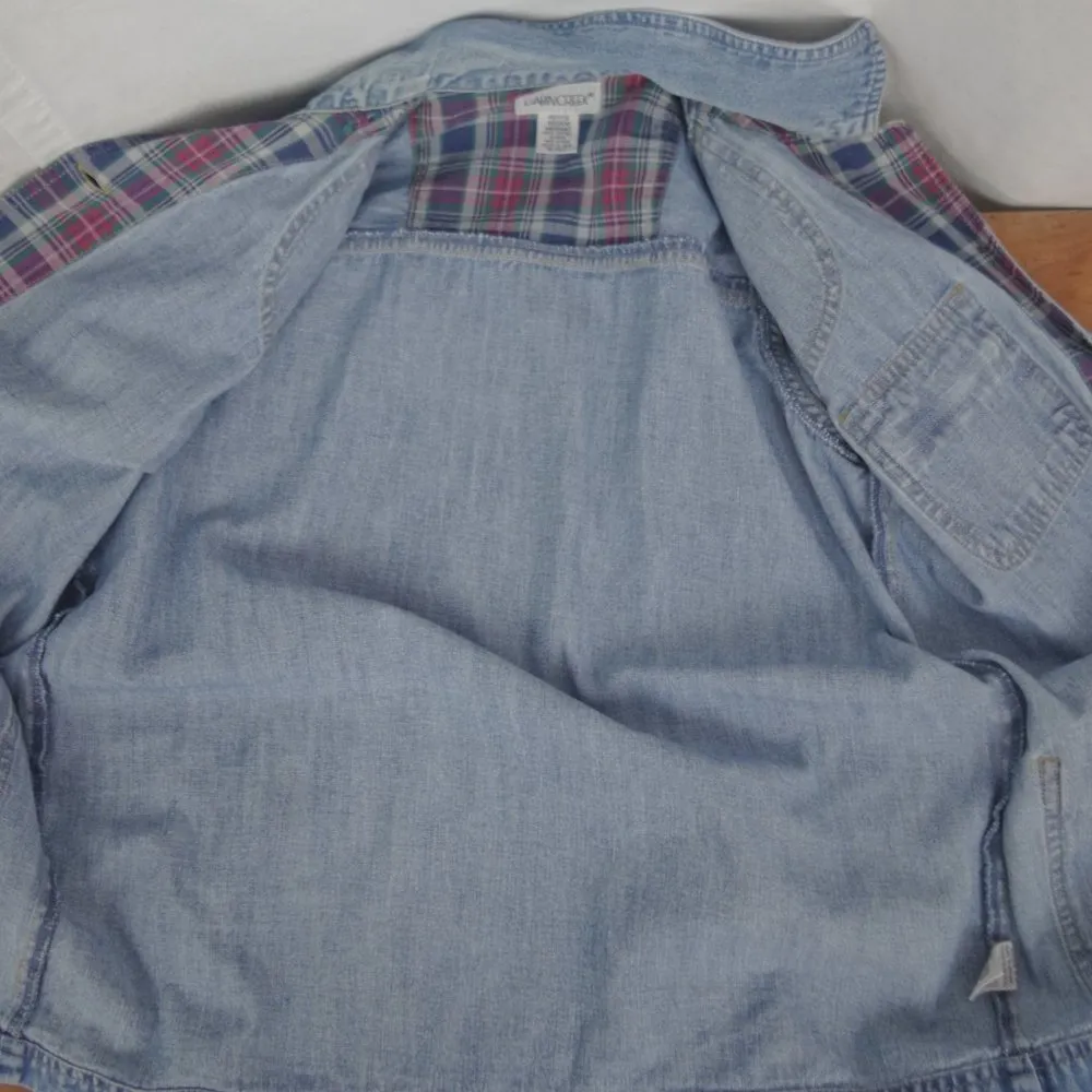 Vintage Ladies' Denim Field Barn Coat Size Petite Medium - Image 3