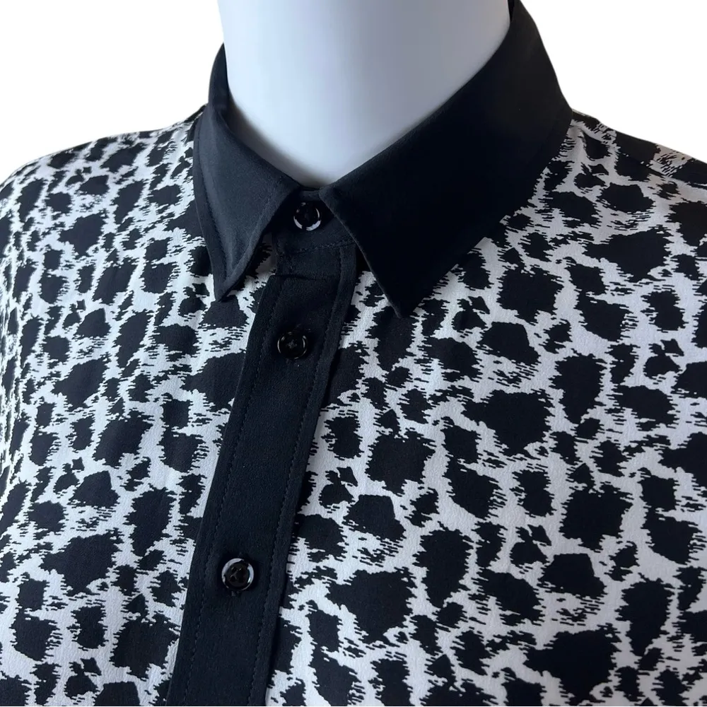 JOSEPH Leopard Print 100% Silk Button Down Blouse - Image 6