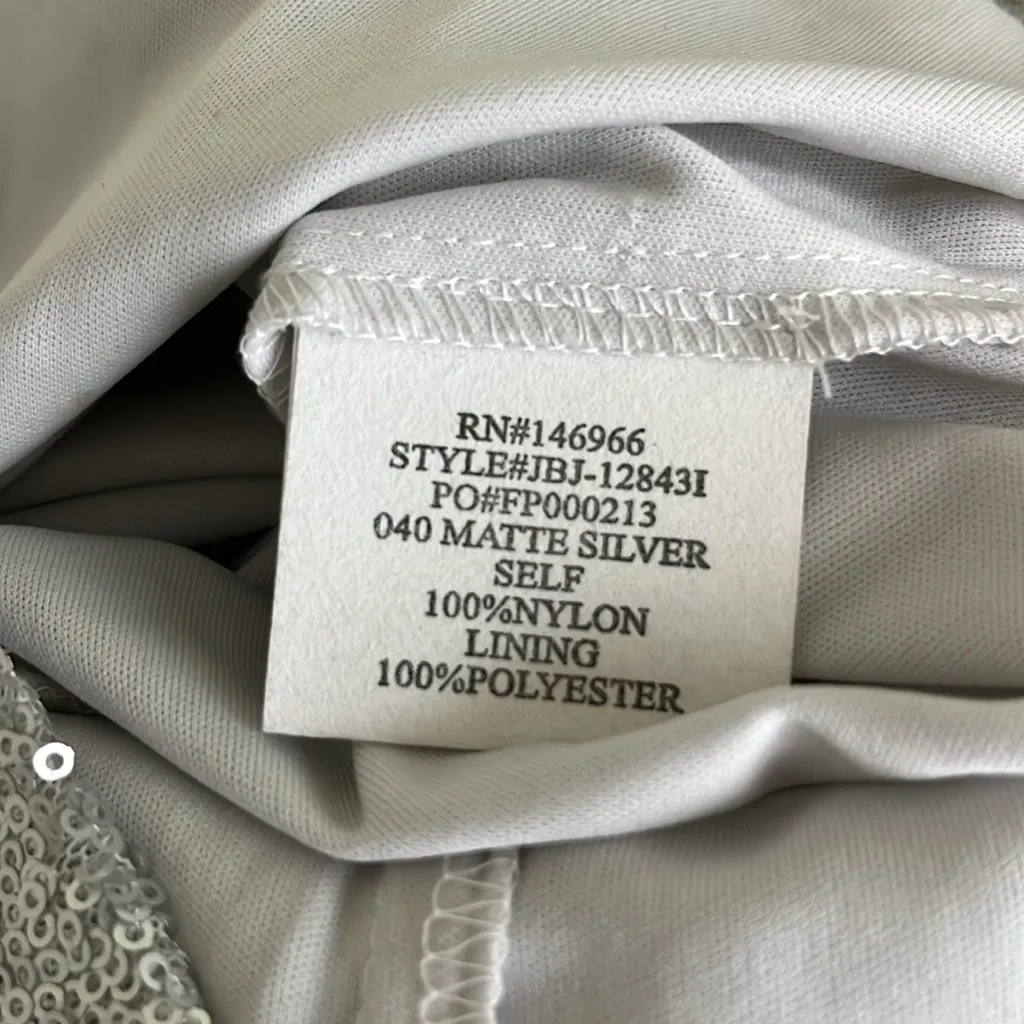 Crystal Doll Full Silver Sequine Mini Dress - Image 3