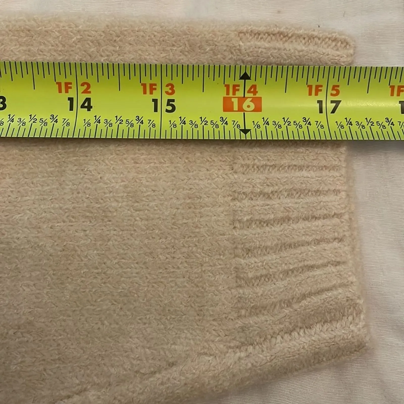 BTFBM Cream Turtleneck Knit Sweater Womens Size Medium Asymmetrical White - Image 8