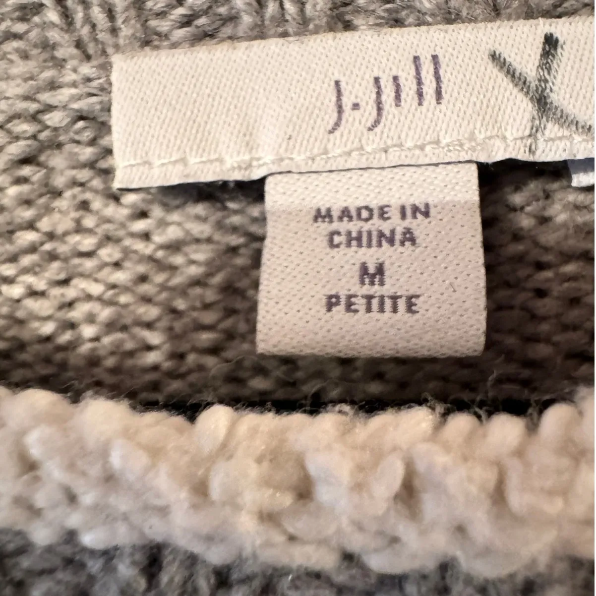 J. Jill Cotton Blend Snowflake crew neck sweater holiday PM cabincore Size 8 - Image 4