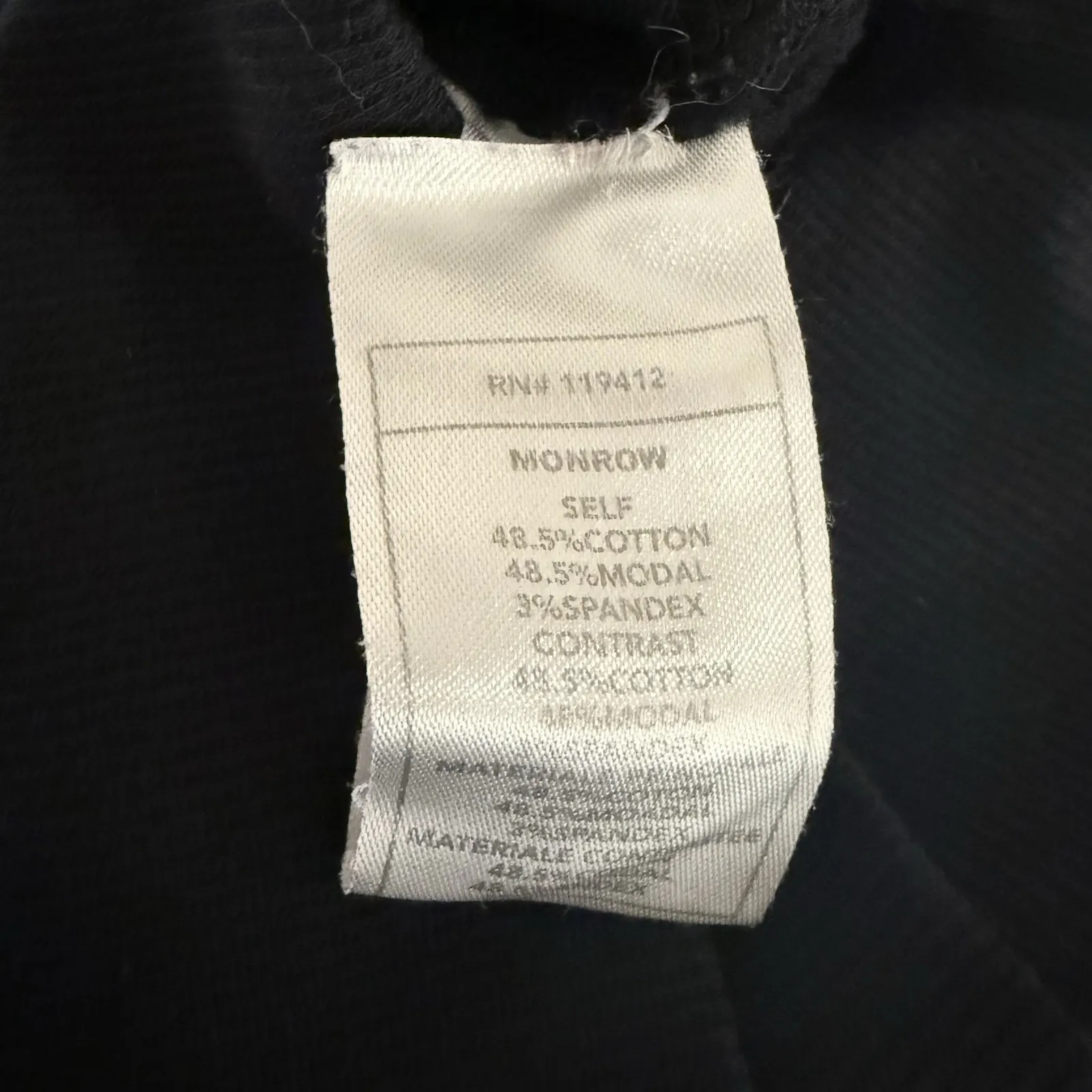 MONROW‎ Black Waffle Knit Mock Neck Long Sleeve Pullover Top Size XS - Image 5