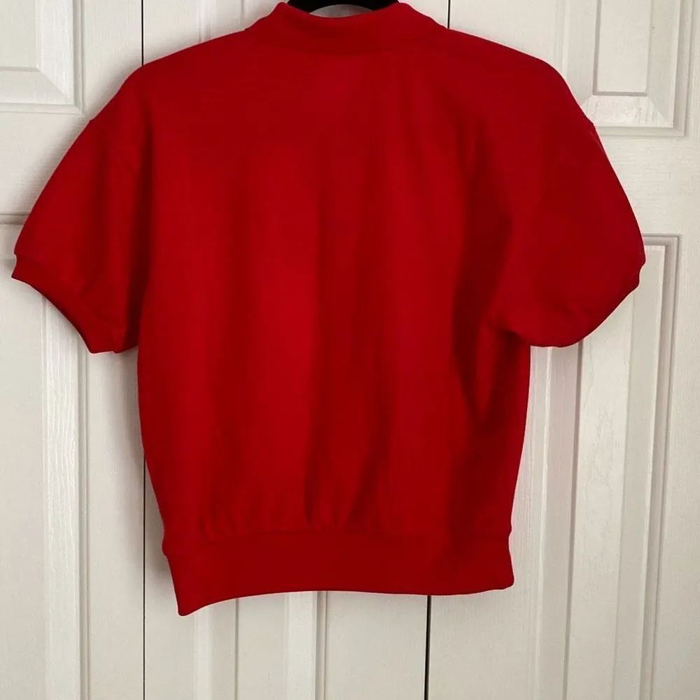 Everlane  The Oversized Polo Shirt Top Cotton Goji Berry Red Size S NWT - Image 9