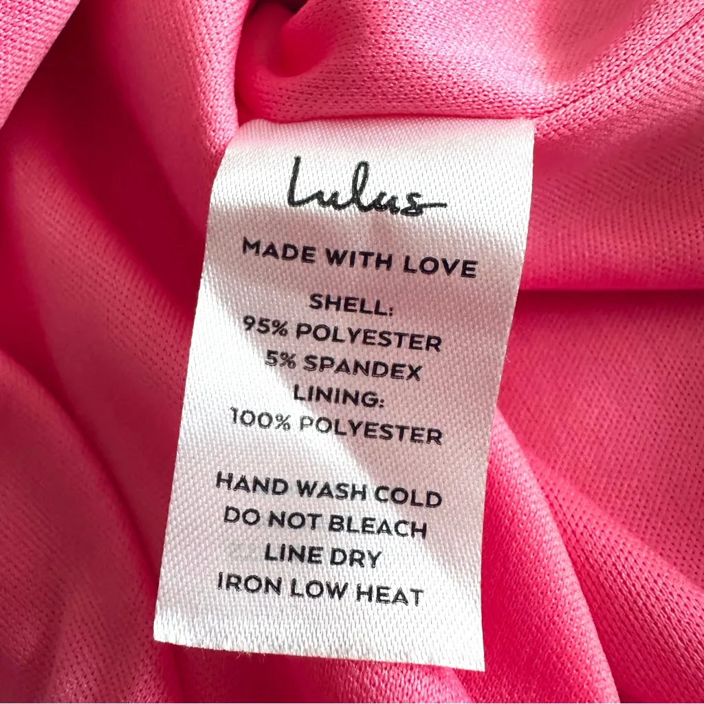 Lulu’s Most Loved Pink Light Orange Colorblock Midi Dress Size S - Image 11