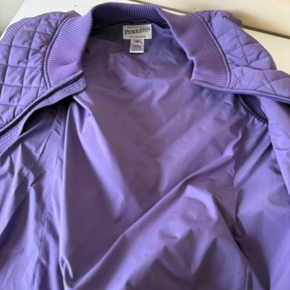 Pendleton lavender quilted zip closure vest size m - Image 6