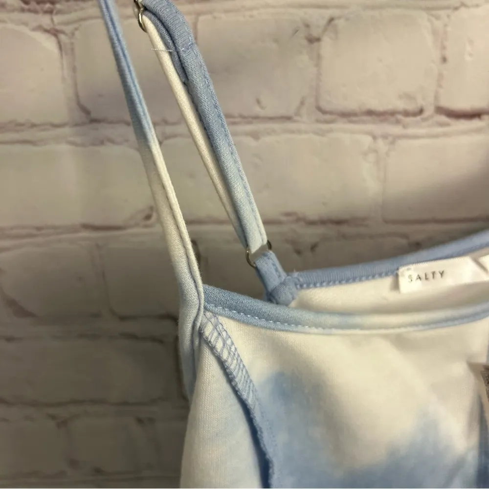 Salty New Dress blue tie dye ruched bodycon coastal Twenty5A Boutique size Small - Image 7