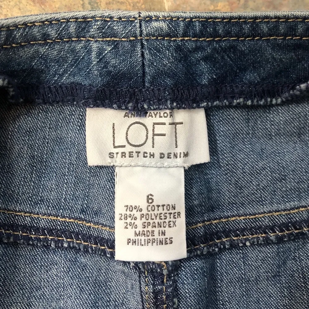 Loft [] size 6 Vintage Denim Jean Button Skirt - Image 5