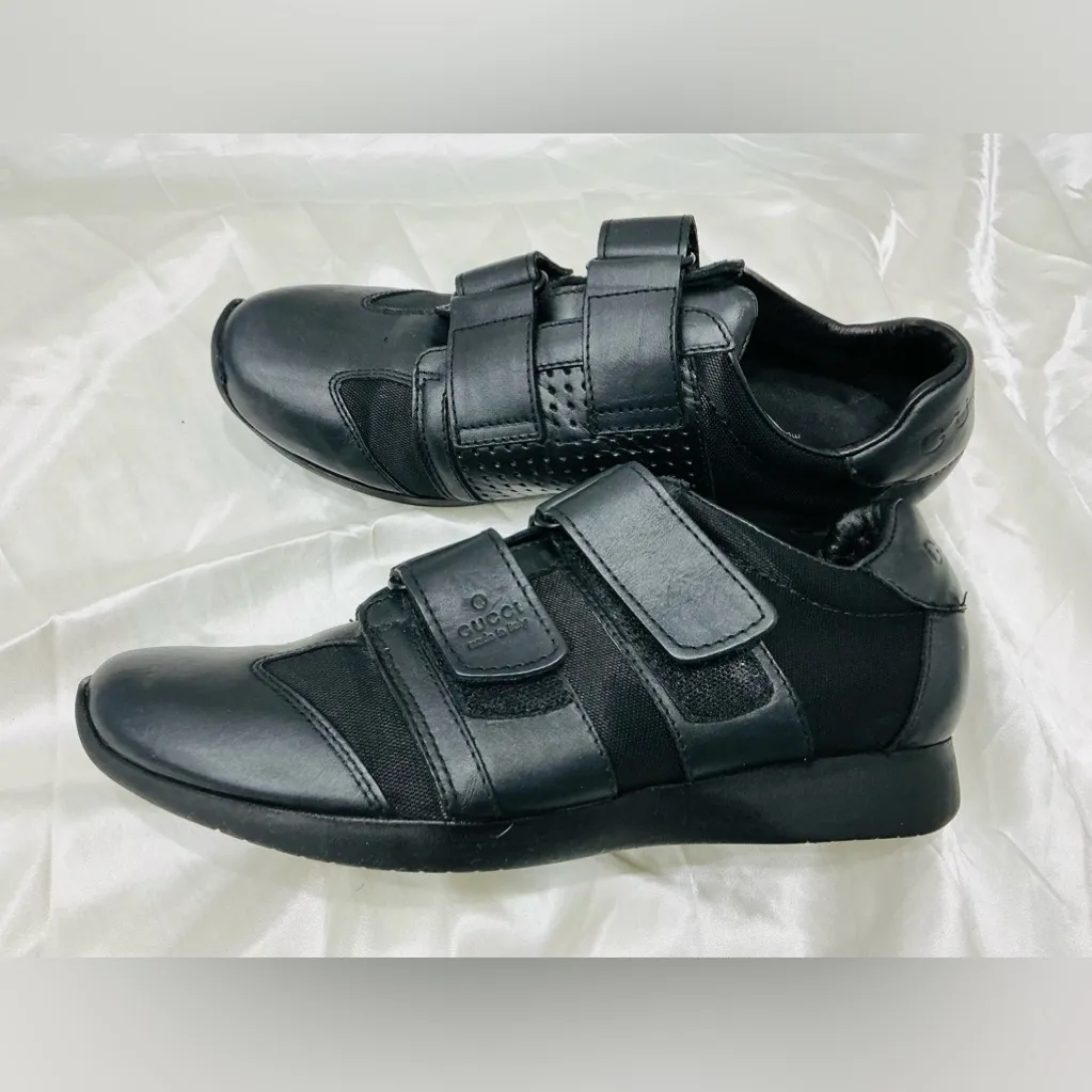 Authentic GUCCI leather/ nylon sneakers UNISEX🖤❤️ - Image 10