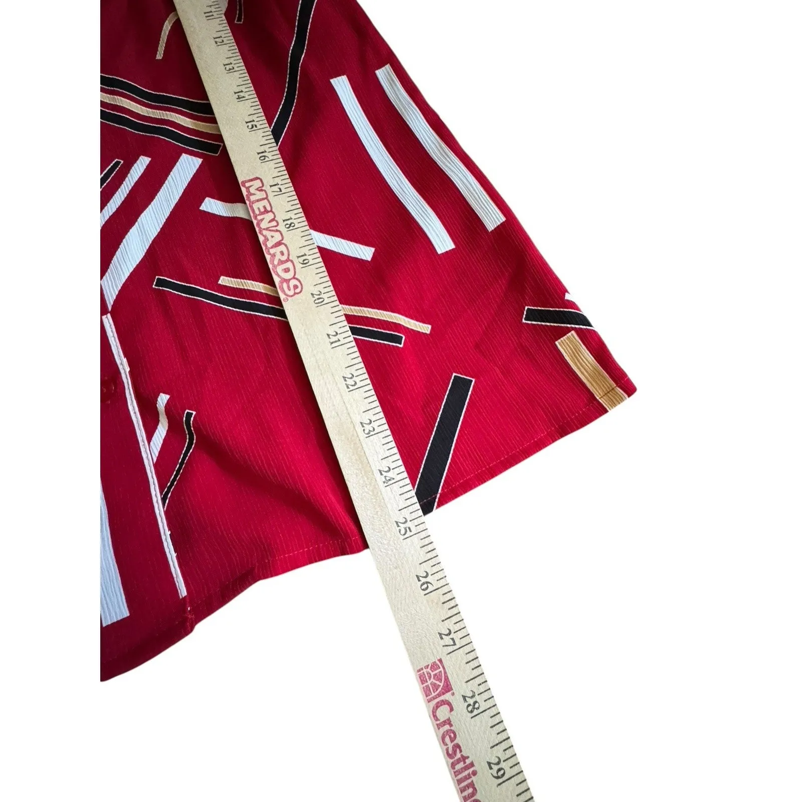 Notations Women’s Blouse Medium Button Up Geometric Print Career Retro Granny - Image 4