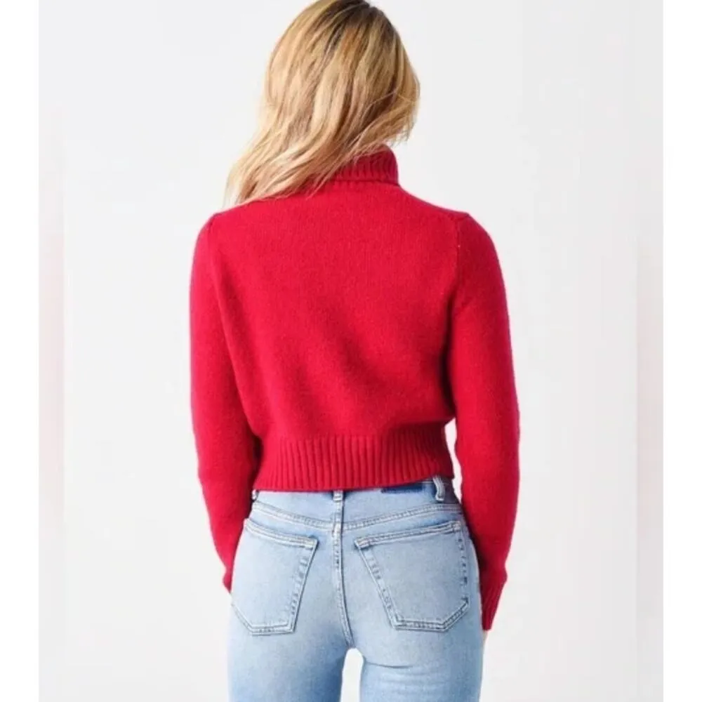 RE/DONE 60s Slim Red Turtle Neck Sweater Medium - Image 8