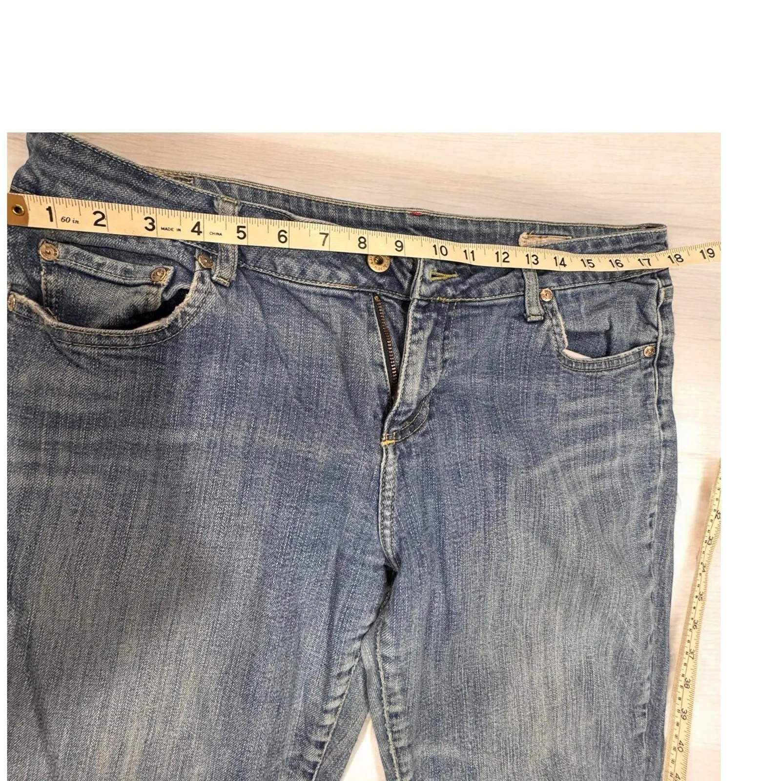 SO vintage Womens Size 13 Average Flare Jeans Blue Denim Wash Venice Style K208A - Image 9