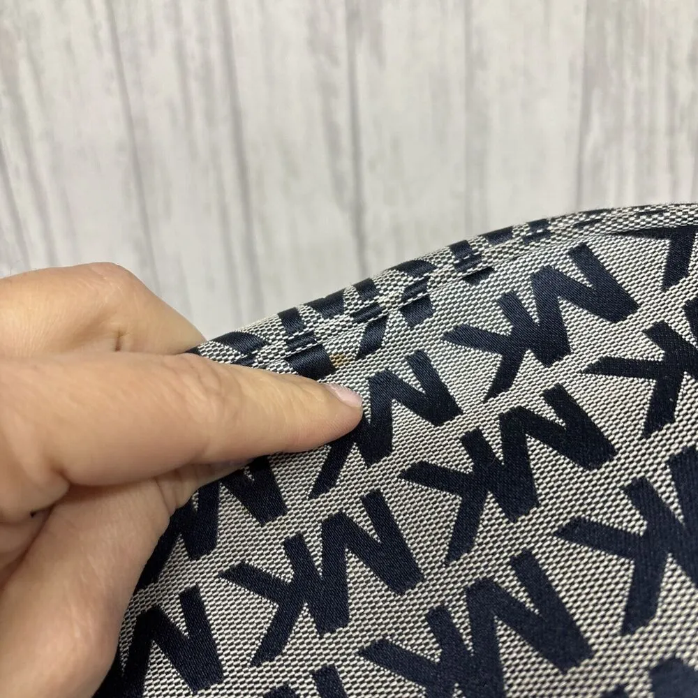 Womens Michael Kors Signature Navy Small Tote - Image 10