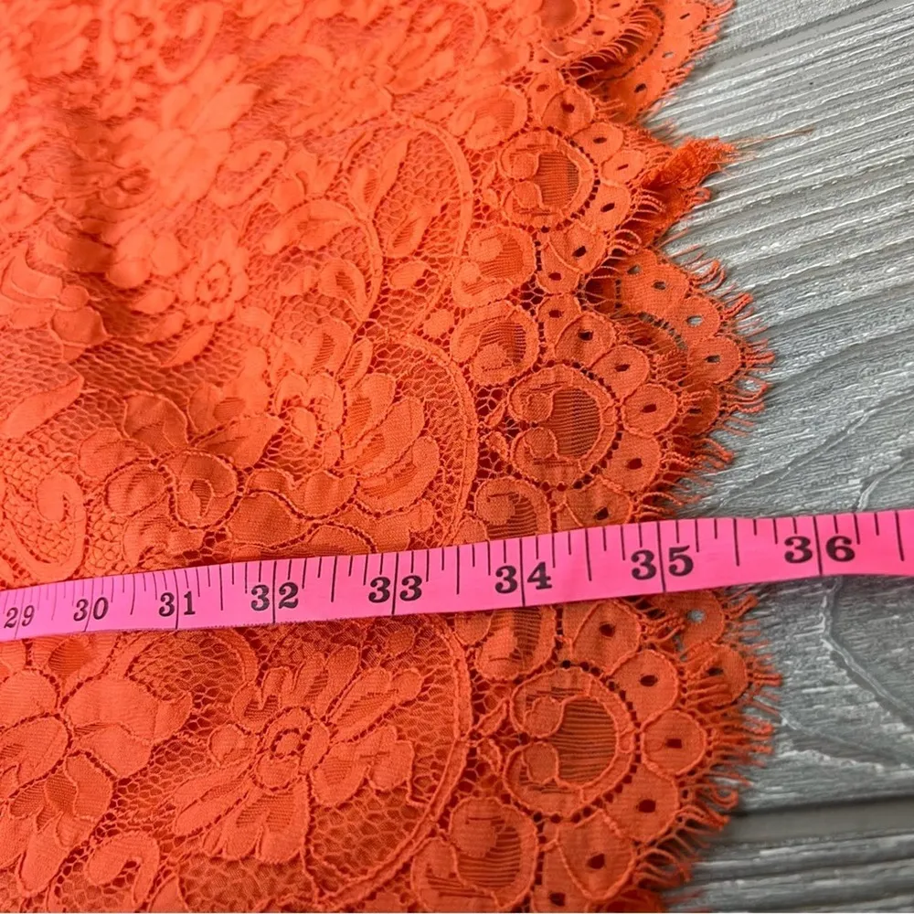 ML MONIQUE LHULLIER lace Sleeveless Dress orange sz - Image 4