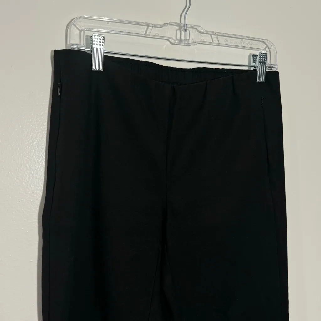 J. Jill Essential Cotton Stretch Pants In Black Side Zip Pockets Size 8 Petite - Image 3