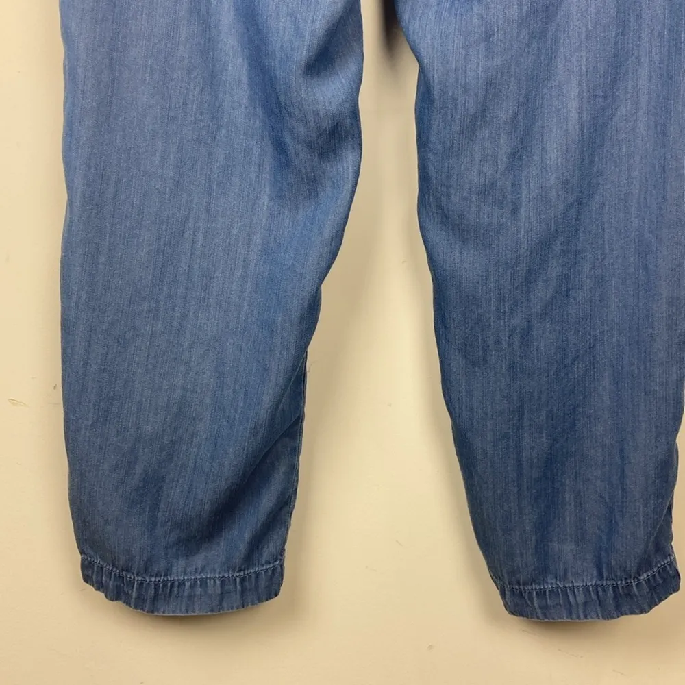 DKNY Cargo Jogger Pants In Indigo Size 10 Lightweight Lyocell Boho 90s Highrise - Image 9