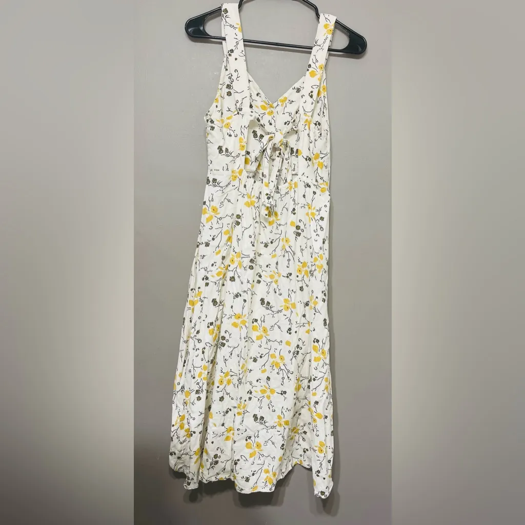 BP Women's Floral Print Tie Back Midi Dress Party‎ Everyday Teacher Size Small - Image 3