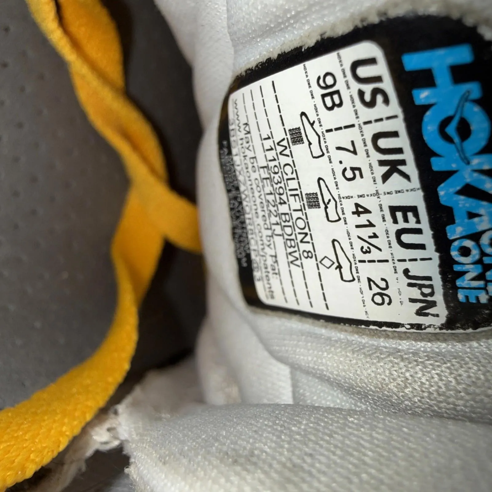 Hoka Clifton 8 Athletic Running Gym Training Shoes Women’s Sneakers Size 9B READ - Image 8