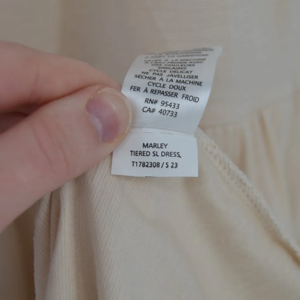 Toad & Co Marley Tiered Sleeveless Dress Cream Organic Cotton Women's XS - Image 8