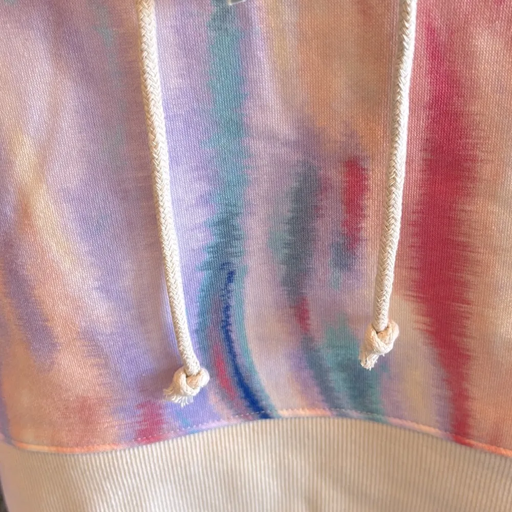 Comfy Cropped Hoodie Water Color Sweatshirt Womens Medium New - Image 13