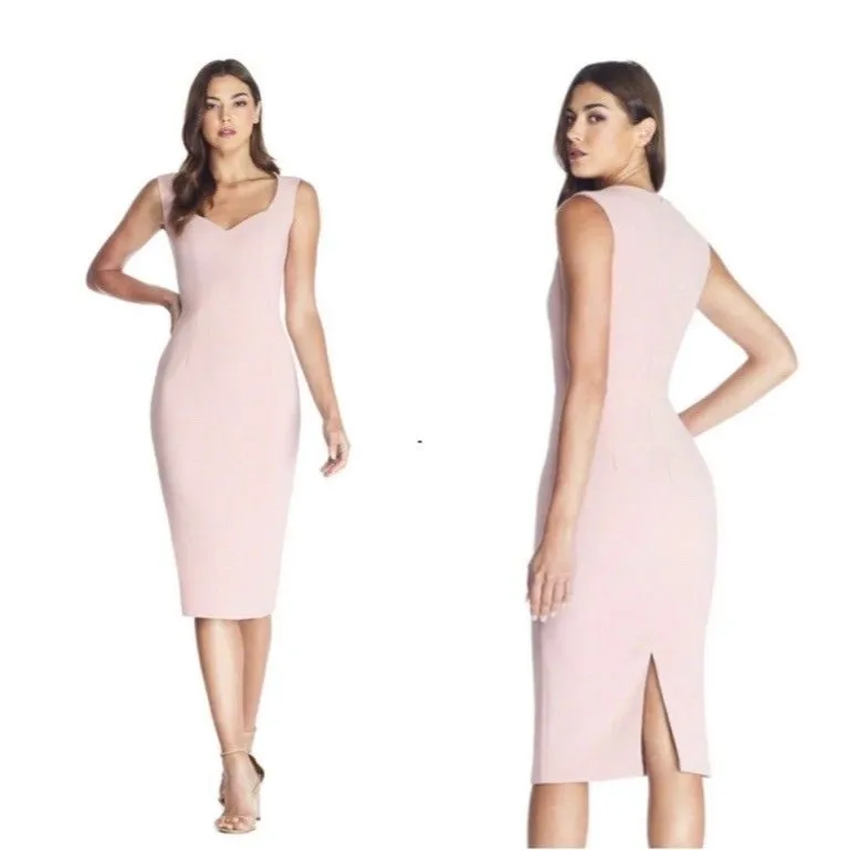 Dress The Population Pink Elle Sheath Dress Blush Sweetheart Neckline Size L New - Image 8
