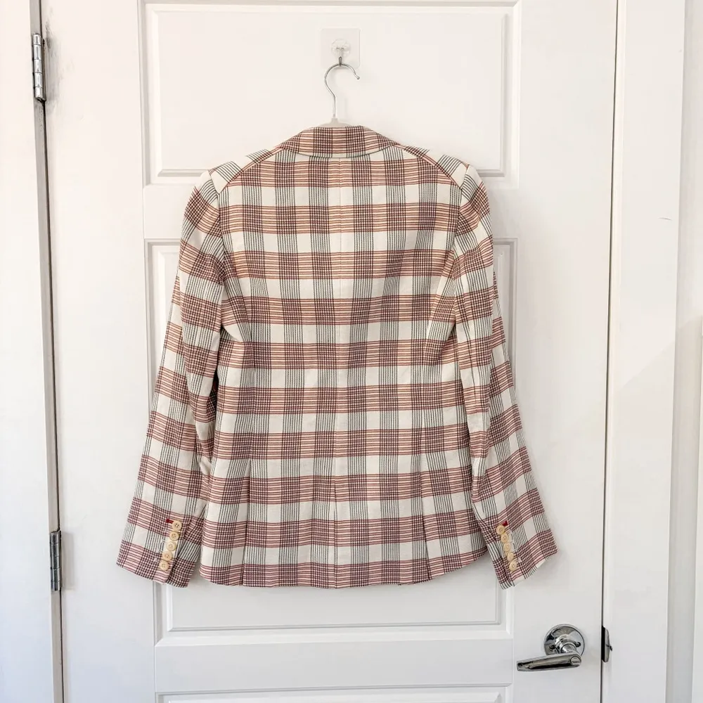 Veronica Beard Khan Check Dickey Jacket Blazer Linen - Image 8