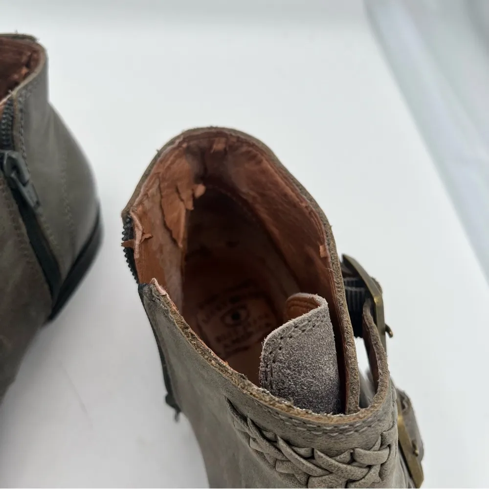 Lucky Brand Gray Ankle Booties with Braided Straps - Image 5