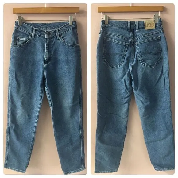 Vintage Lee Dark Wash Mom Jeans Size 26 GUC - Image 2