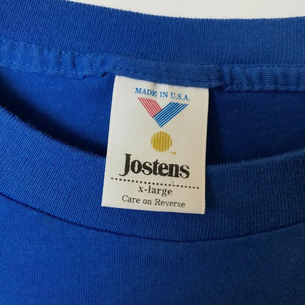 Vintage US Air Force T Shirt 90s 80s Blue XL Extra Large Single Stitch USA 50/50 - Image 4