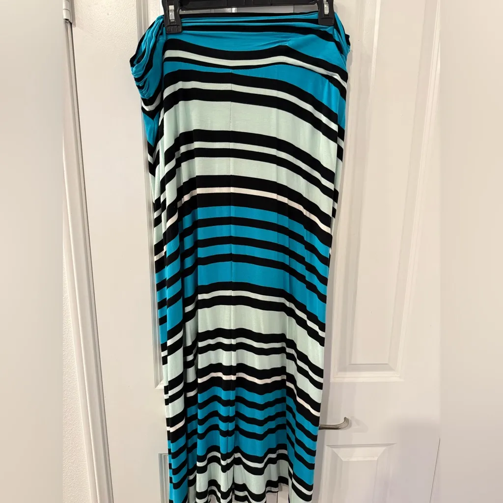 Merona Striped Black and White Maxi Skirt Women’s XL - Image 2