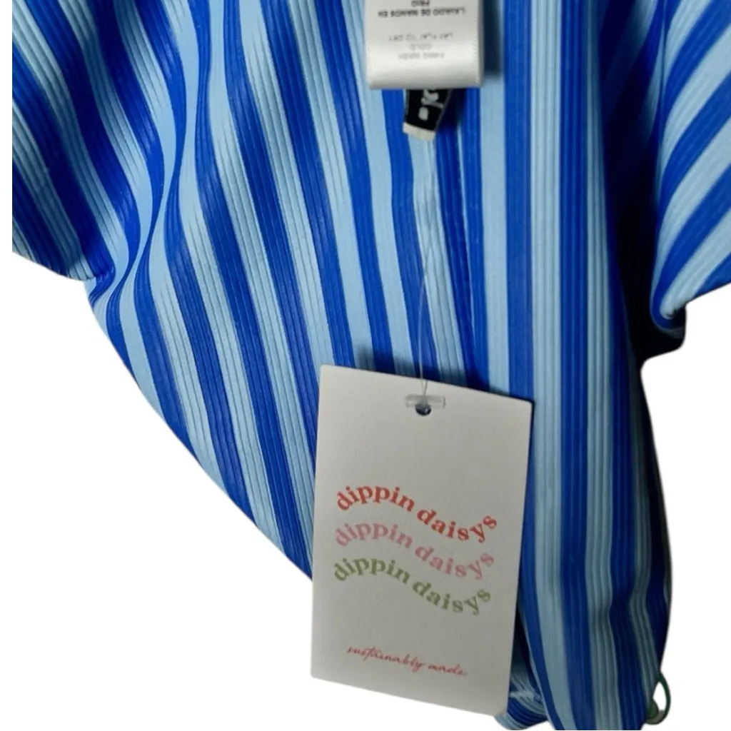 Dippin' Daisy's  Summer Seasonal Style Blue and White Striped Swimsuit  Sz S NWT - Image 3