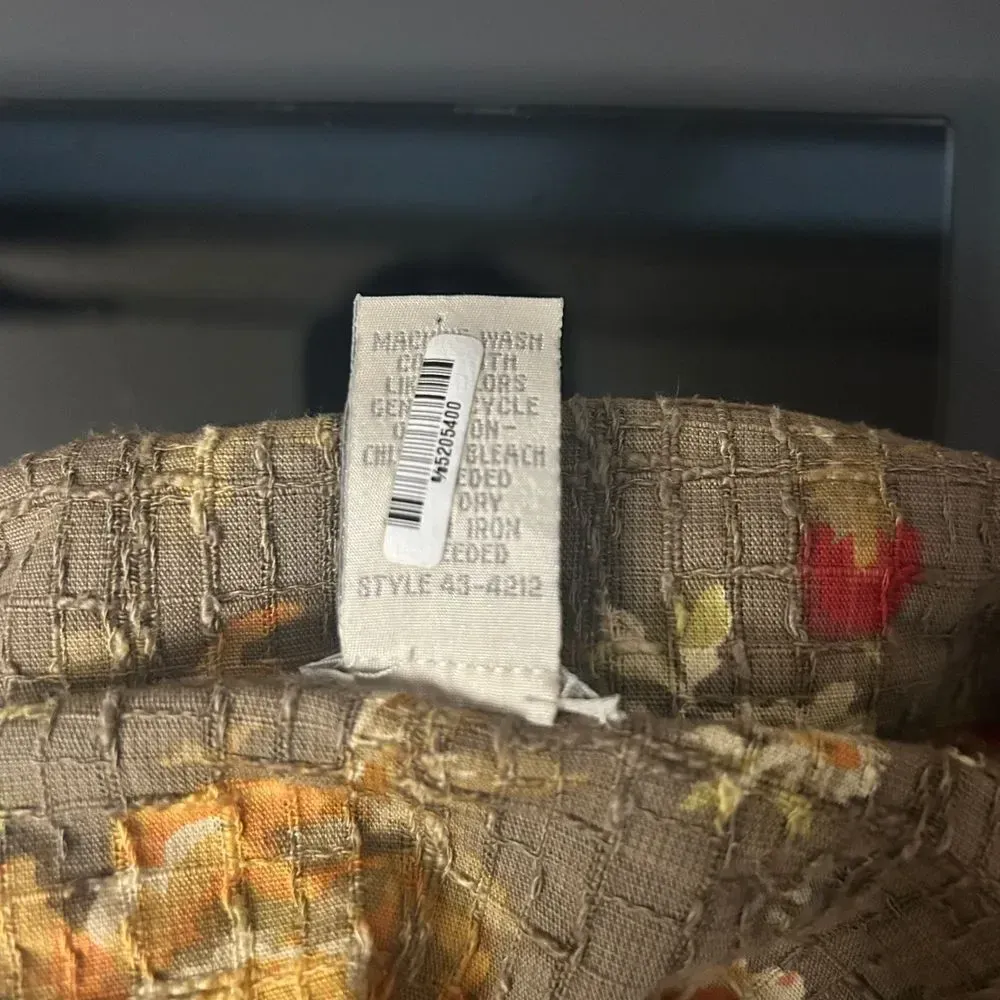 J. JILL Olive FLORAL SHABBY CHIC BLAZER Jacket Size XL‎ Green - Image 6