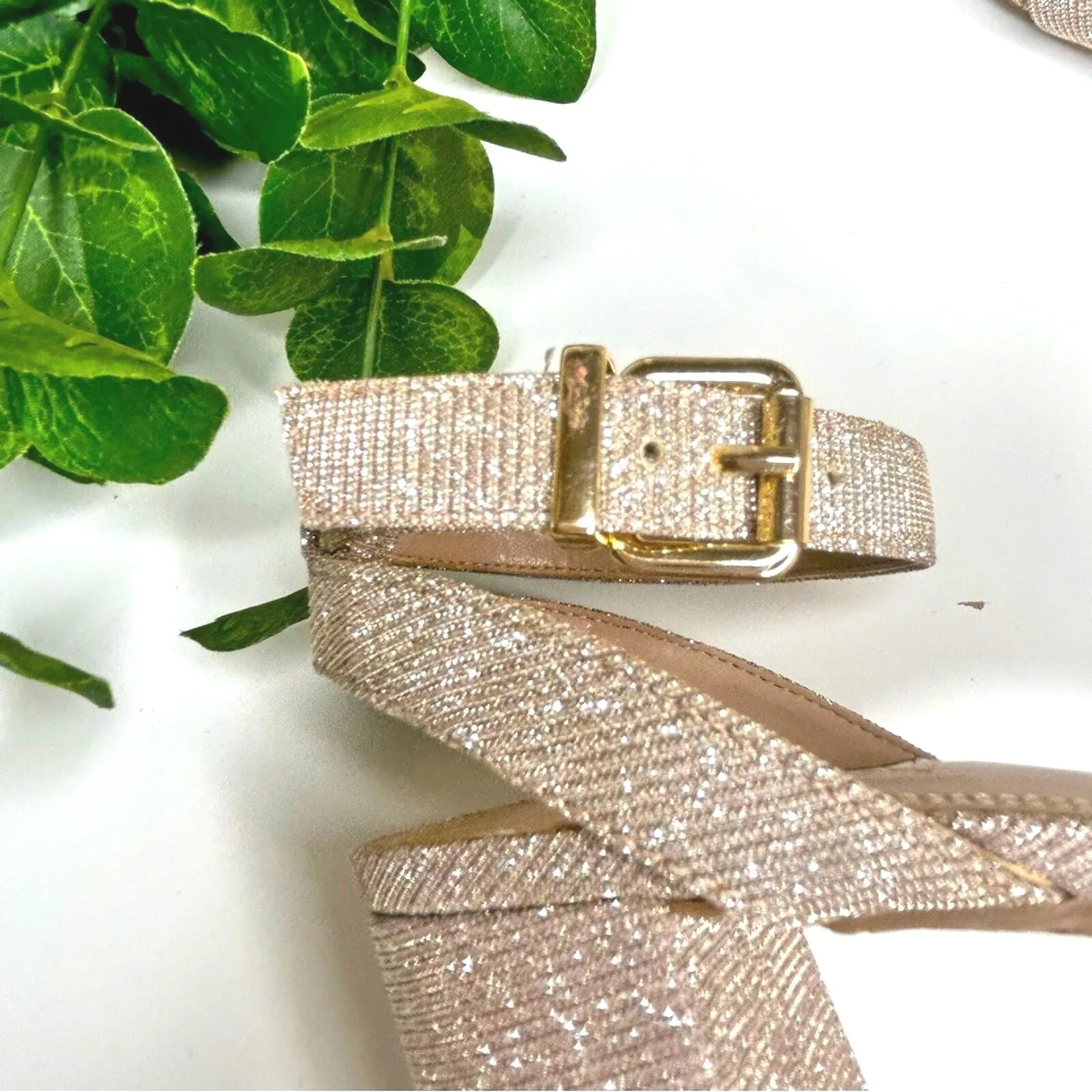 Dune London Glitter Sparkle Ankle Strap Block Heel‎ Sandals Party Shoes - Image 6