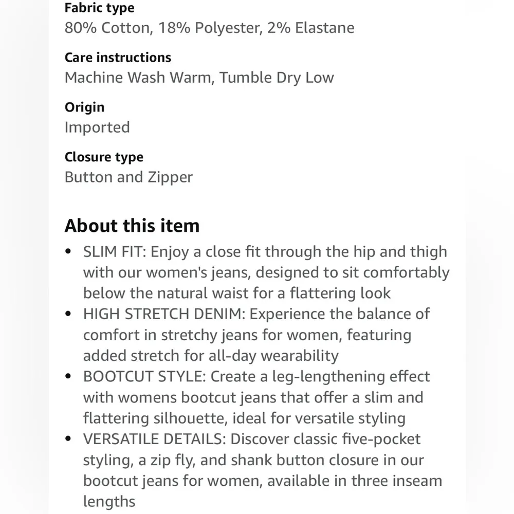 Amazon Essentials Women's Slim Bootcut Jeans, Mid - Image 4