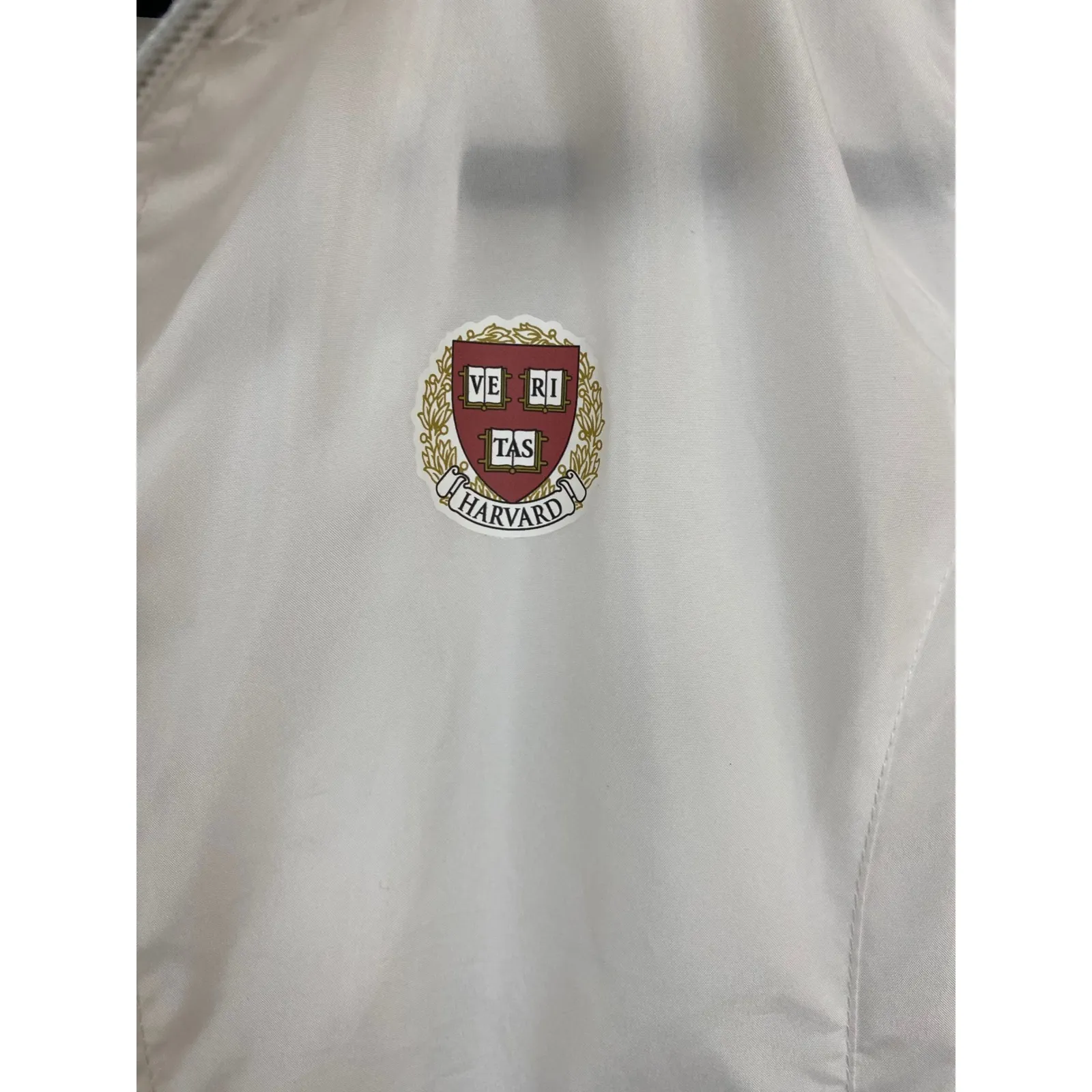 Women'sā Size XL Harvard Crimson White Lightweight Windbreaker Jacket - Image 2