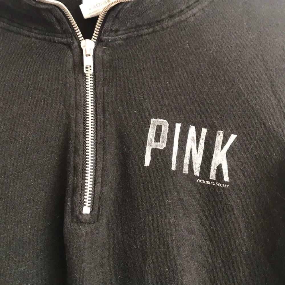 VS Pink Black Quarter ZIP Pullover - Image 2