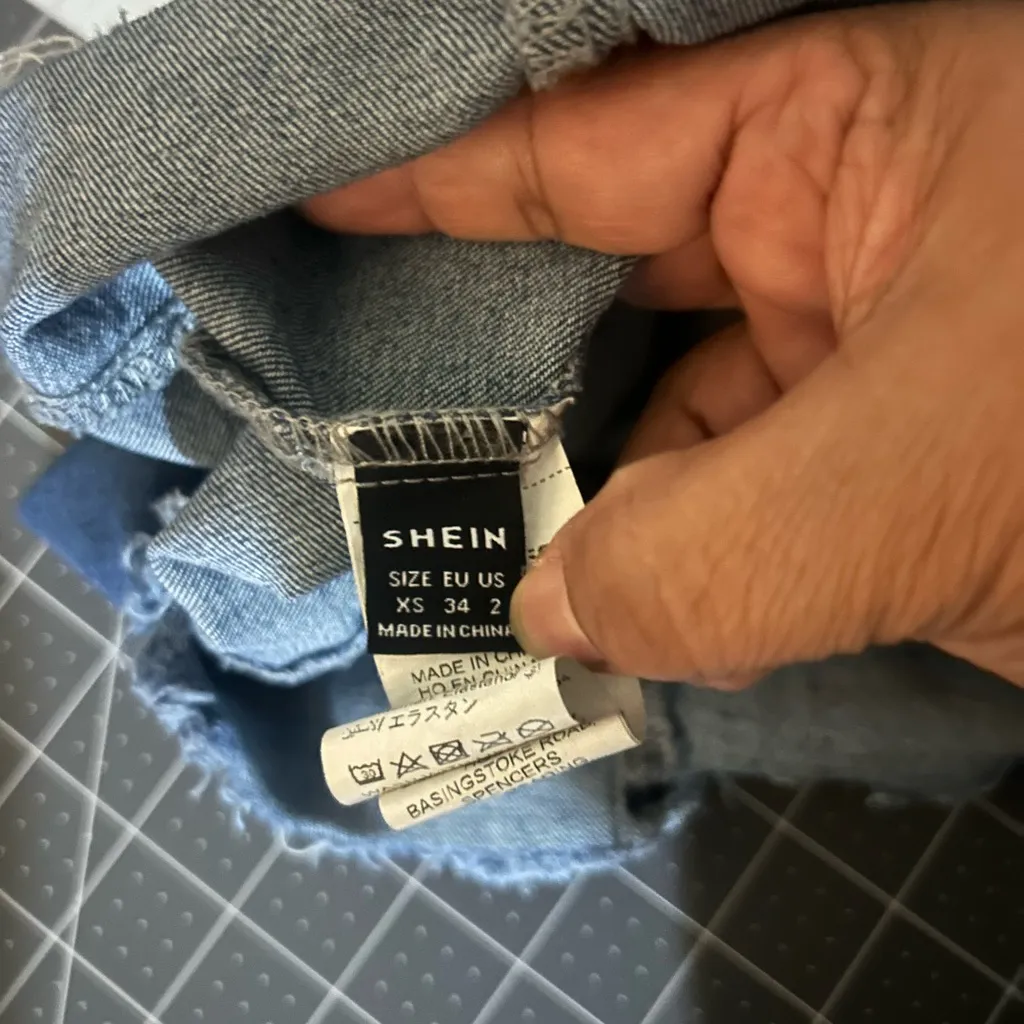 SHEIN Denim Blue Mini Dress - Image 5