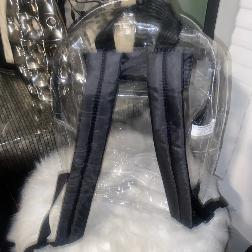 Amazon Clear Backpack with Black Trim - Image 2
