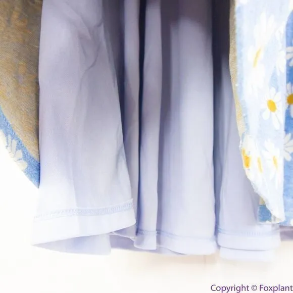 Hutch Anthropologie blue Daisy Rainey Dress‎ V neck short sleeves, size M - Image 12