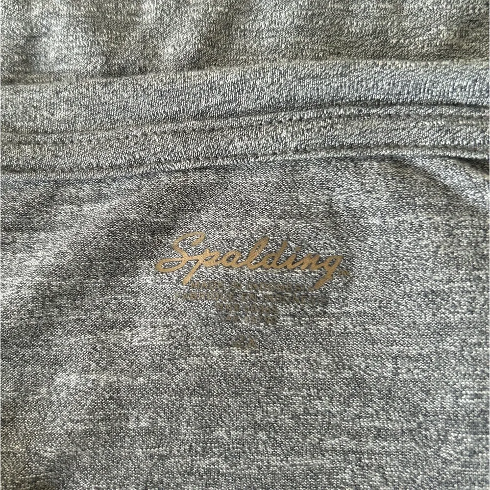 Spalding-Light Weight Gray Knotted Women's Top Size 2X - Image 4
