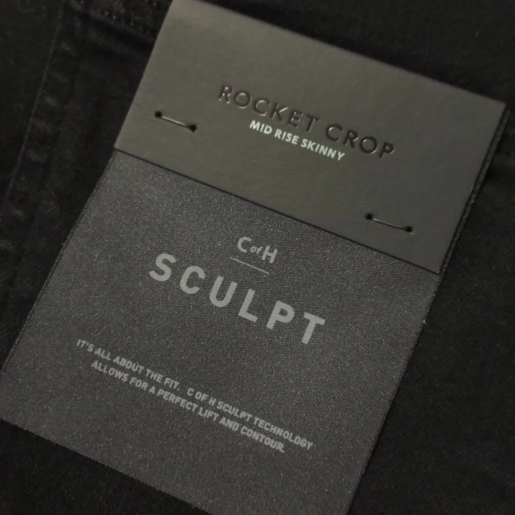 NWT Citizens of Humanity Rocket Crop in Plush Black Skinny Stretch Jeans 30 - Image 5