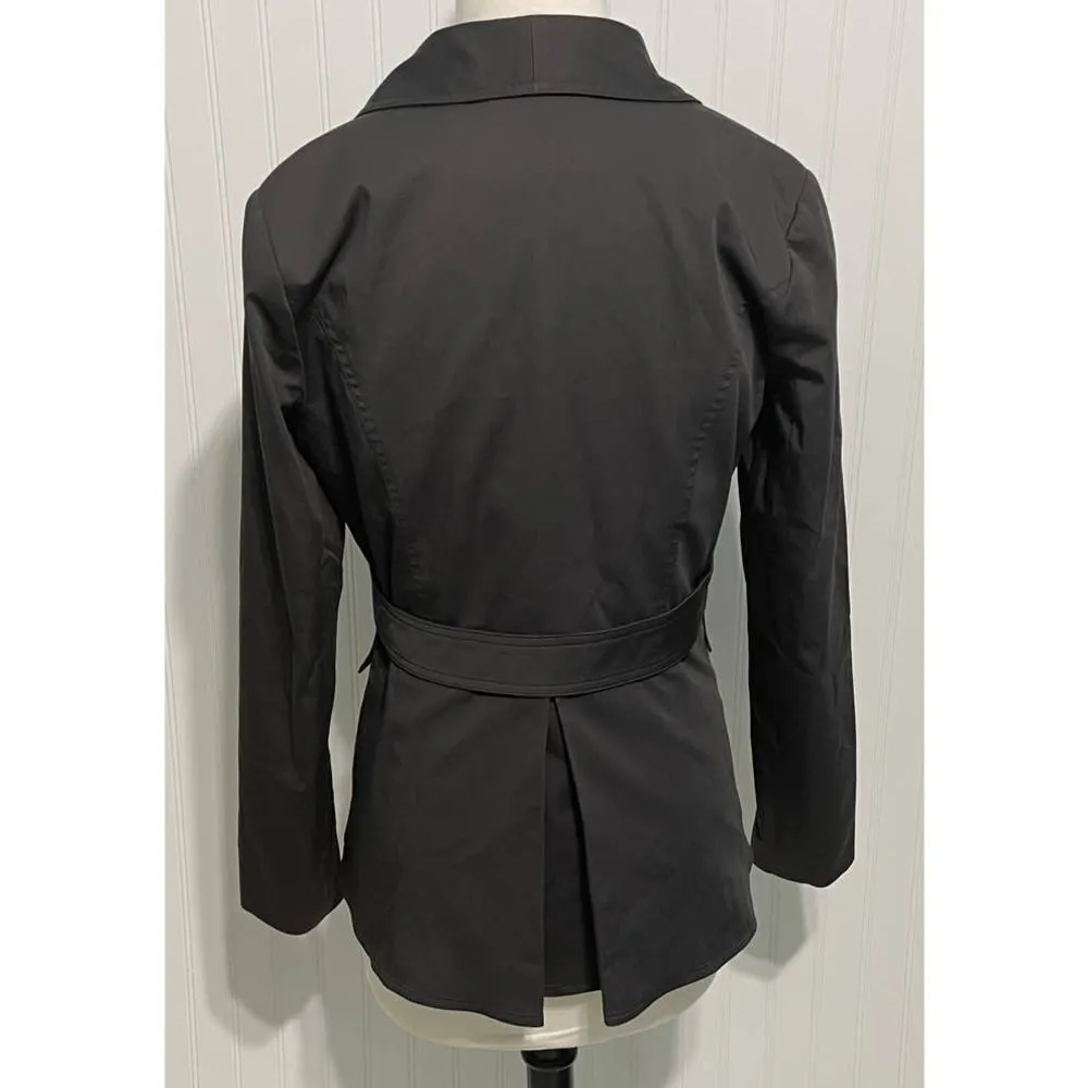 Cabi Work It Two Button Blazer 769 Flap Pockets ‎ Career Charcoal Grey SIze 6 - Image 6